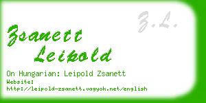 zsanett leipold business card